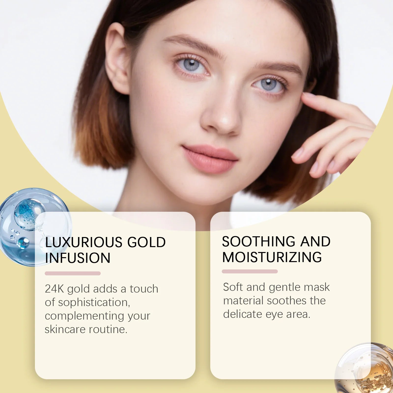 Moisturizing Repairing 24k Gold Eye Mask Barrier Protection Soothing Zpaxo