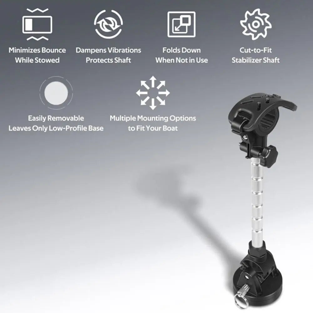 Electric Steer Trolling Motor Stabilizer Reduces Bounce Stabilizer Kit Motor Frame Removal Feature Securely Mounted Zpaxo
