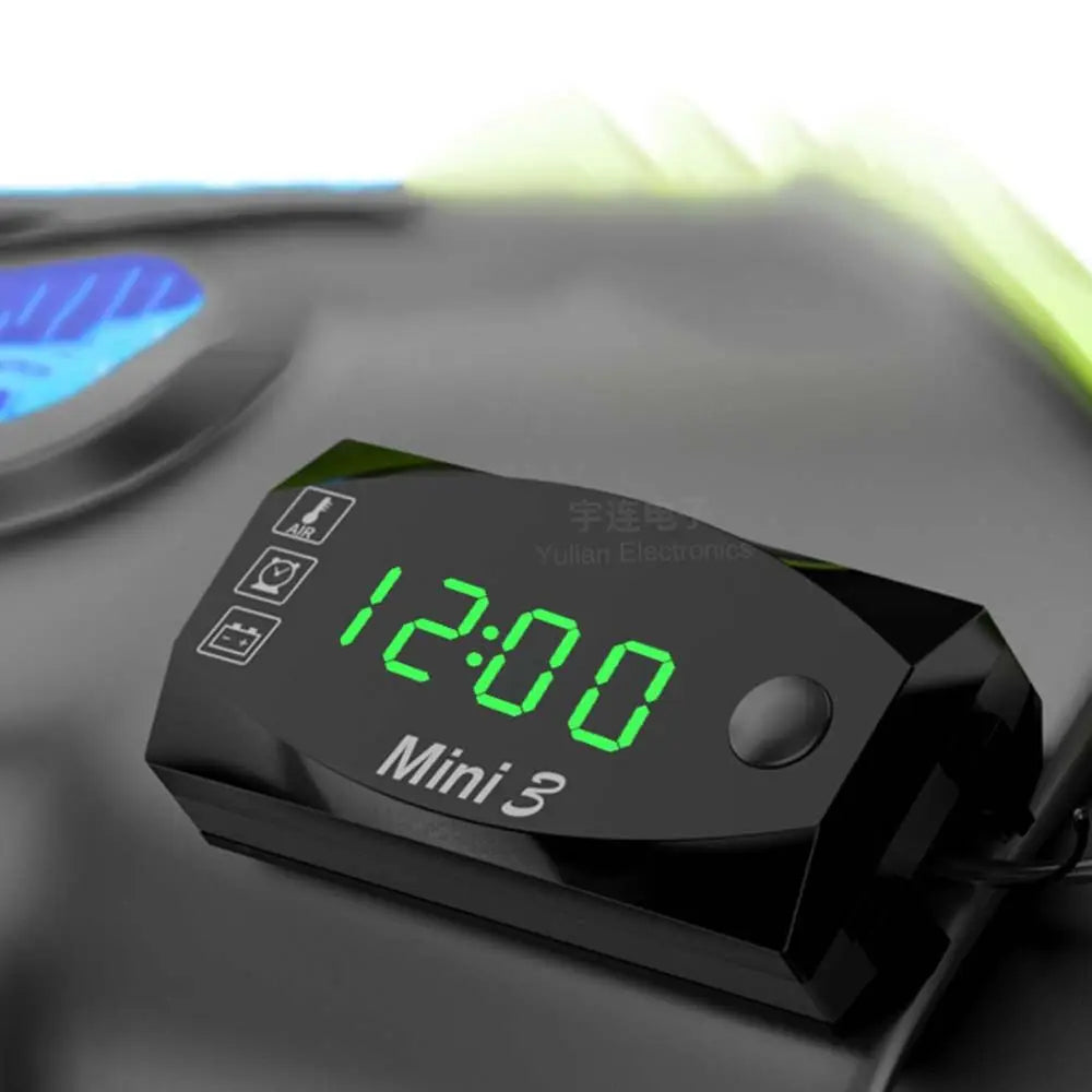 Universal Waterproof ABS Digital Display IP67 LED Watch Voltmeter Zpaxo