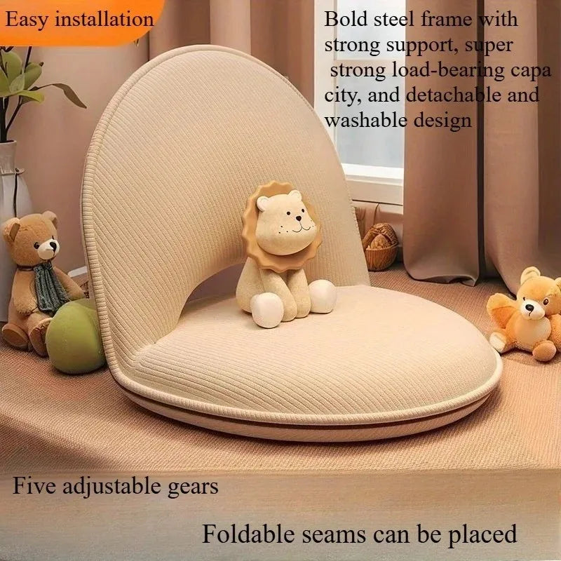 Foldable Backrest Tatami Lounger Sitting Sleeping Small Space Bed Bay