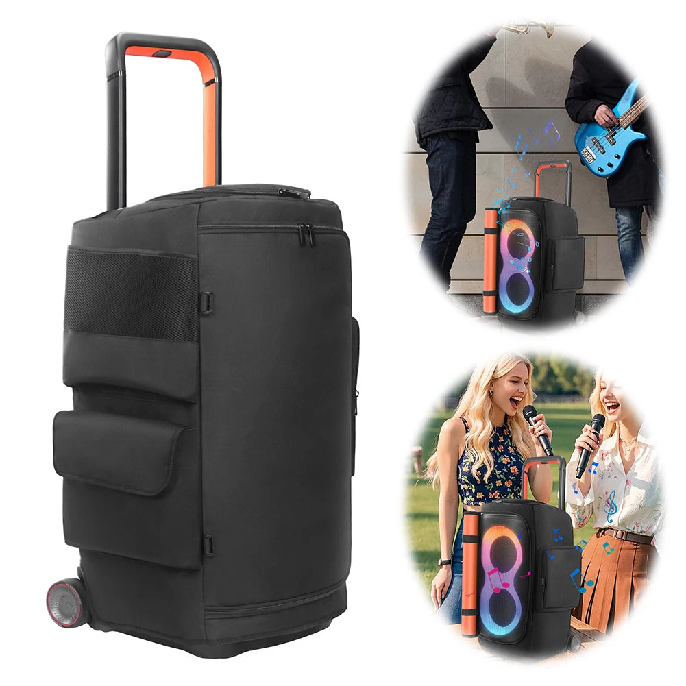 Portable Speaker Dust Case Zipper Closure Padded Protective Cover
