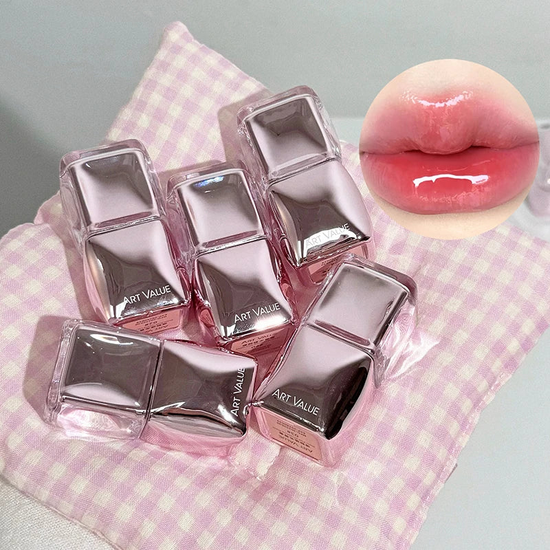 Transparent Powder Gloss Lip Mirror Moisturizing Long-lasting