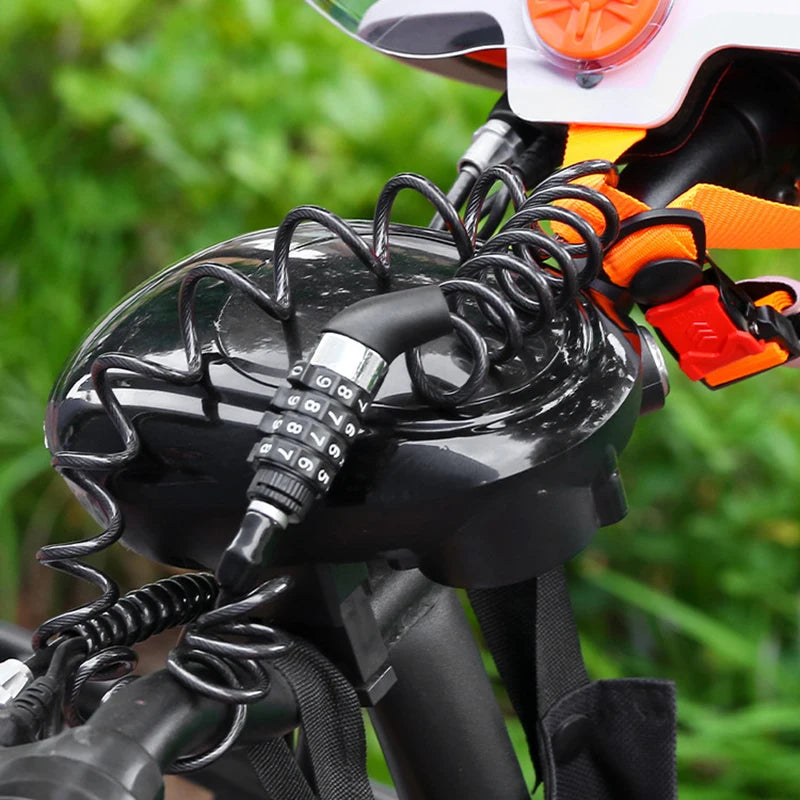 Bicycle Lock Bike Mini 4 Digit Password Wire Mountain Frame Durable