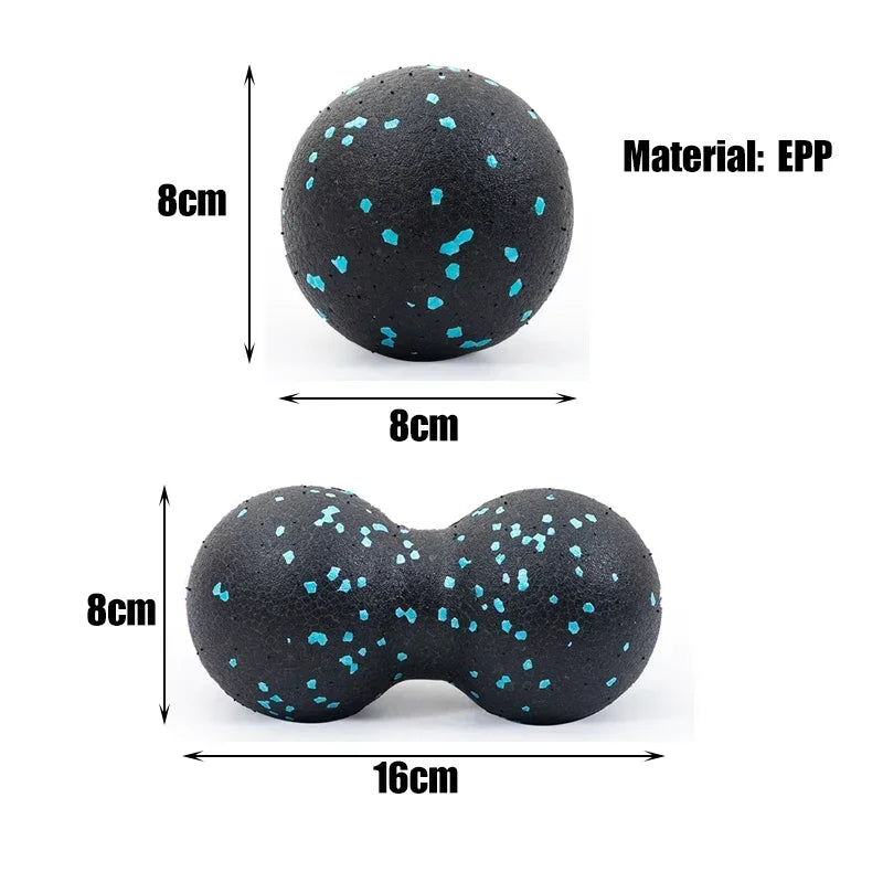 EPP 8cm Peanut Balls Body Massage Fascia Ball High Density Muscle Relaxation Lacrosse Fitness Yoga Myofascia Ball Relieve Pain Zpaxo