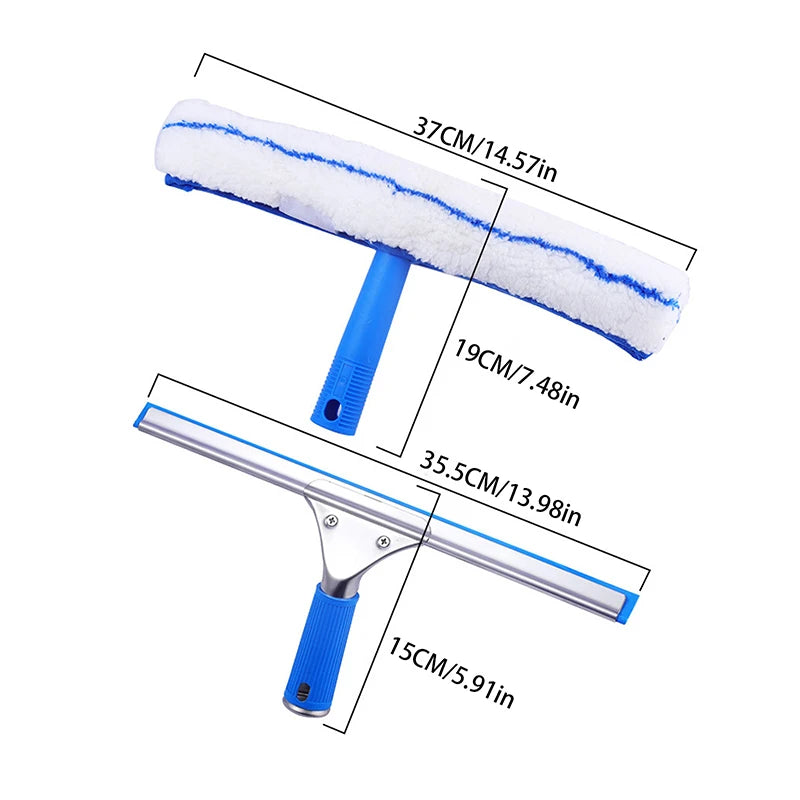 35cm Window Squeegee & Microfiber Washer Combo | Glass Wiper
