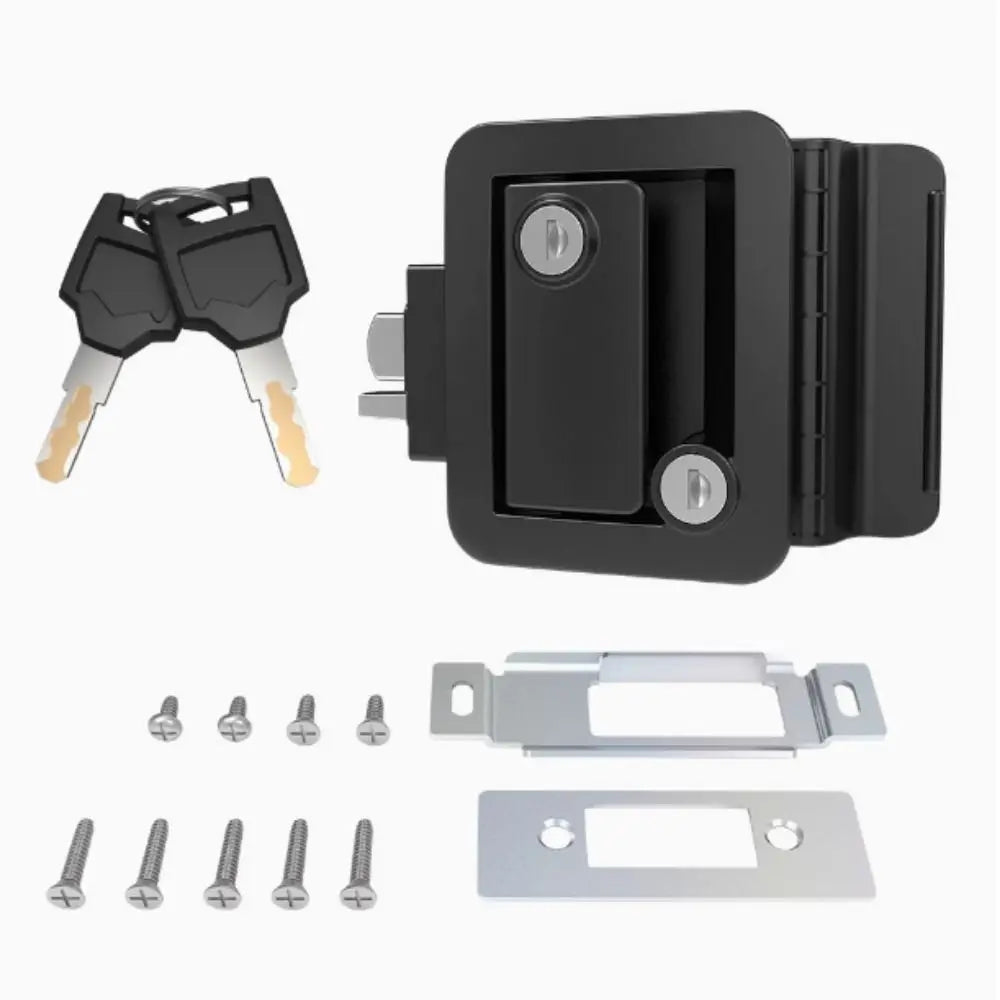Black 2 Keys RV Door Lock Anti Theft Easy Install Camper Replacement Zpaxo