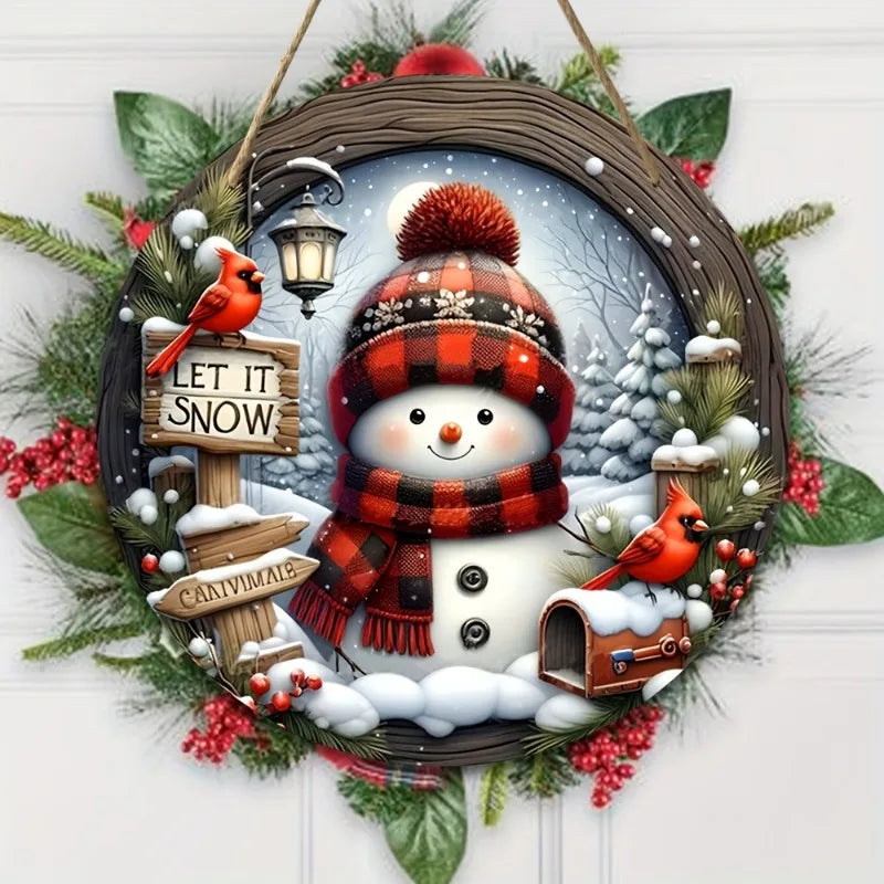 7 9 Christmas Wreath Centerpiece Decoration Acrylic Round Holiday