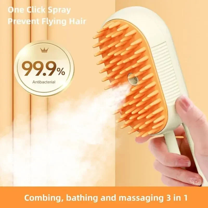 Steam Brush Scratcher for Cats Steam 3 in 1 Pet Brush Cat Steam Brush Comb Dog Brushes Electric Spray Cat Brushes Massage Comb Zpaxo