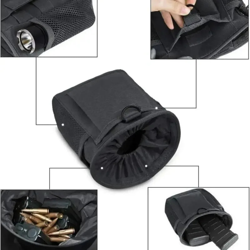 Tactical Magazine Dump Pouch – Adjustable Belt Bag for Hunting Tactical Dump Pouch Zpaxo