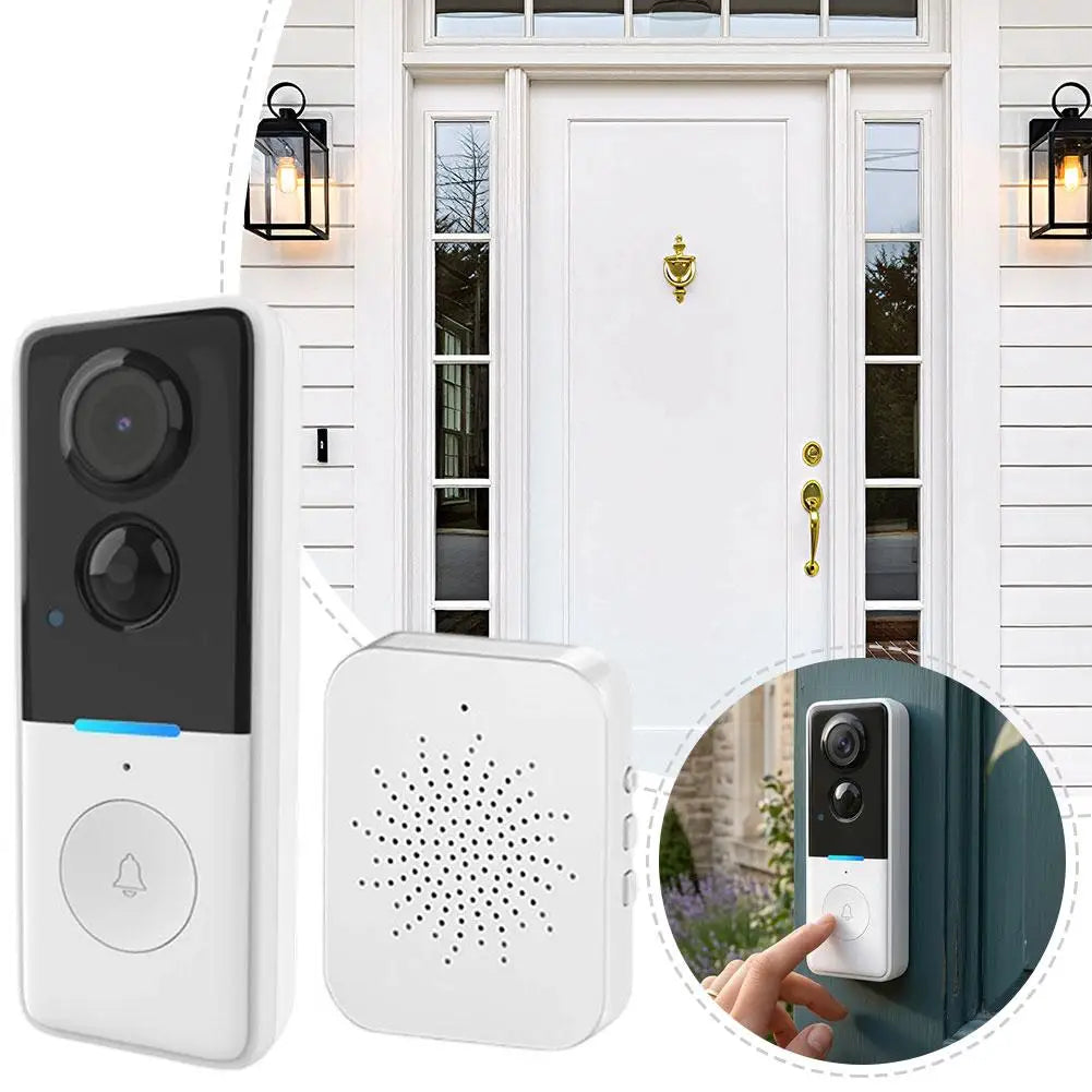 2026 Solar WiFi Video Doorbell Camera Waterproof Outdoor Wireless Door Bell PIR Motion Detection Two-Way Audio Intercom Zpaxo