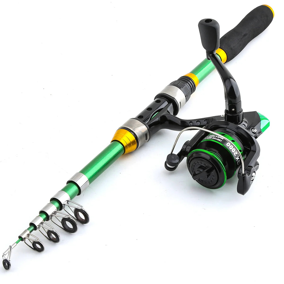 1.8m Carbon Telescopic Fishing Rod & Reel Combo Spinning Set