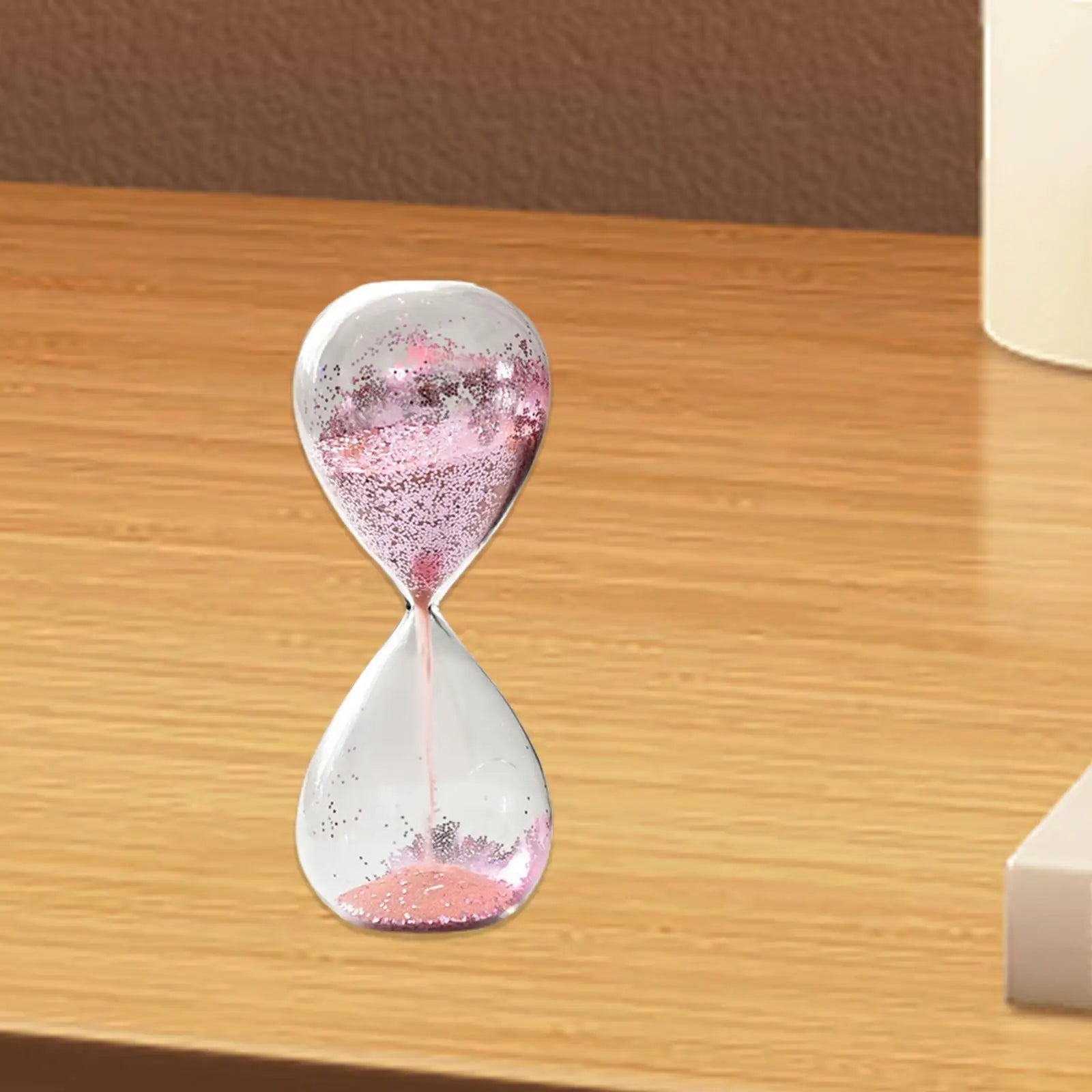 Glitter Glass Sand Timer Hourglass – Yoga, Decor & Gift Decorative Sand Timer Zpaxo Pink