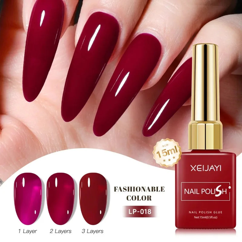 Colored Nail Varnish Gel 60 Colors Gloss Matte Ice-clear Nails Polish Zpaxo 18