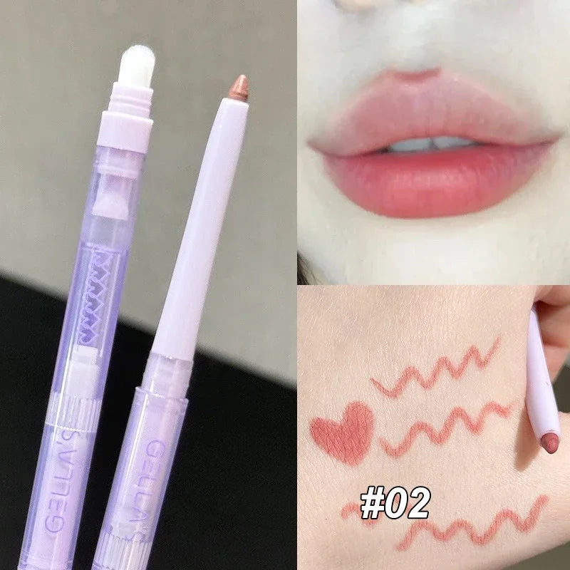 8 Colors Double Headed Lip Liner Waterproof Matte Lipstick Pencil Zpaxo 02
