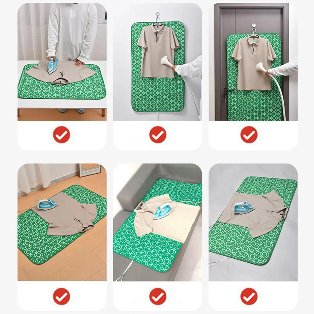 Portable Ironing Mat – Heat Resistant, Waterproof, Foldable Portable Ironing Mat Zpaxo