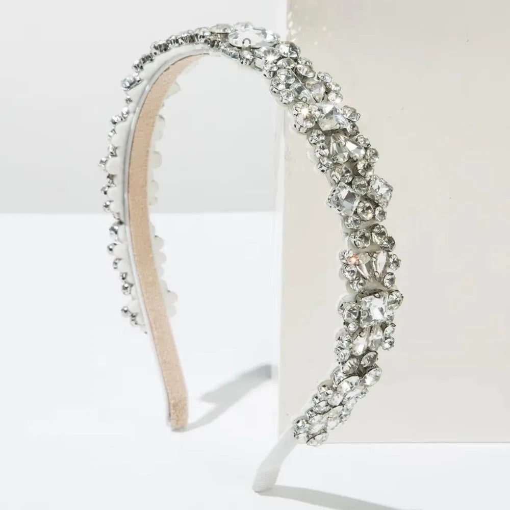 Retro Women Baroque Hairbands Rhinestone European and American Full Diamond Headband Palace Style Hair Ties Hair Accessory Zpaxo
