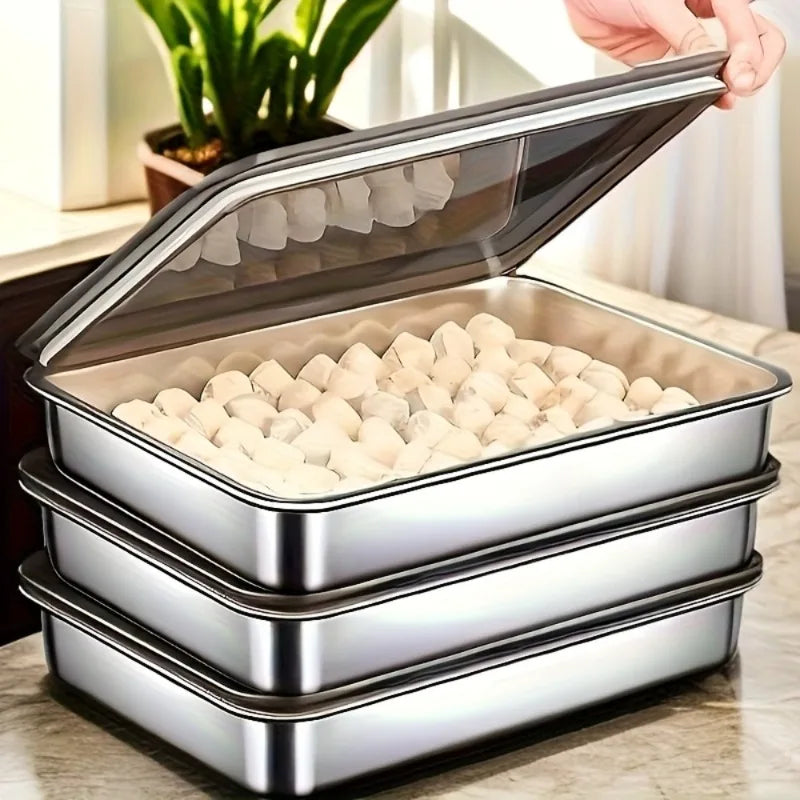Stainless Baking Trays Lids Non-stick Easy-clean Perfect Roasting
