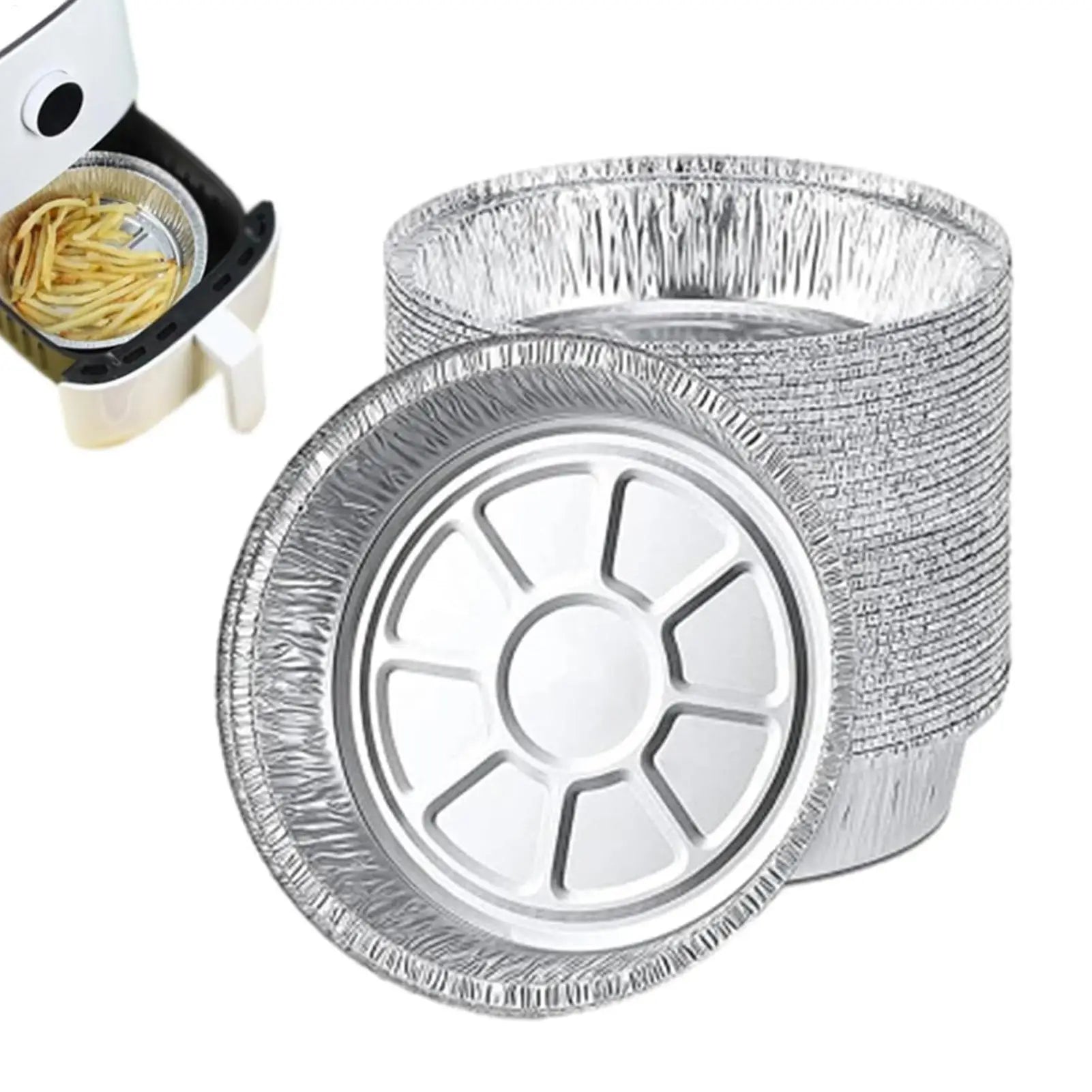 Air Fryer Liners Sheets Round Oil Proof Disposable Aluminum Foil