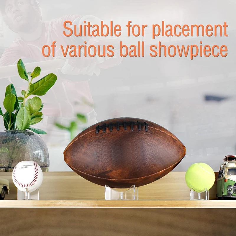 Acrylic Football Display Stand Basketball Deskstop Ball Support