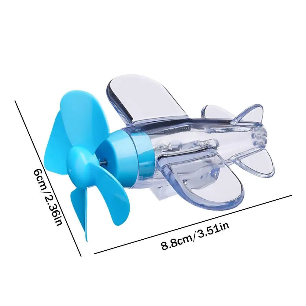 LED Colorful Lights Rotatable Airplane Wind-powered Decor Car Zpaxo