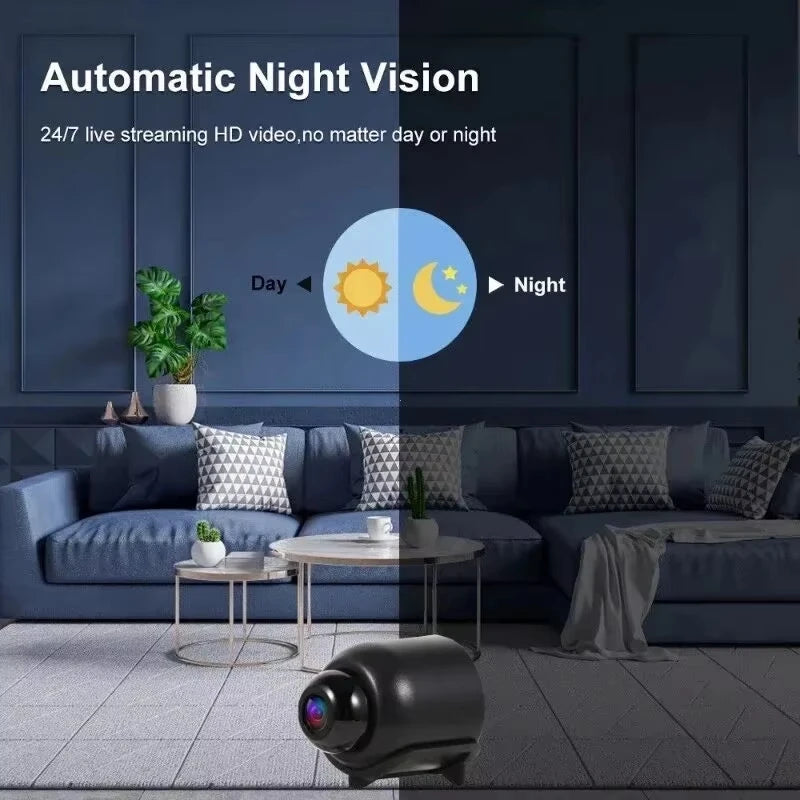 HD 1080P X5 Mini Camera IP Camera Recorder Wireless WiFi Baby Monitor Indoor Safety Security Surveillance Night Vision Zpaxo