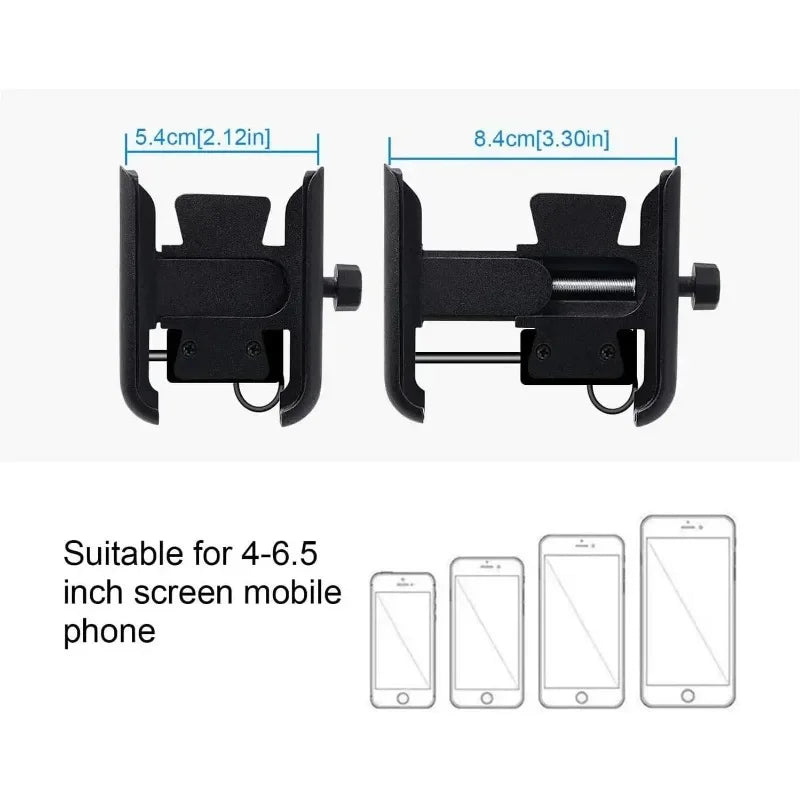 Universal Aluminum Motorcycle Phone Mount | 360° Adjustable