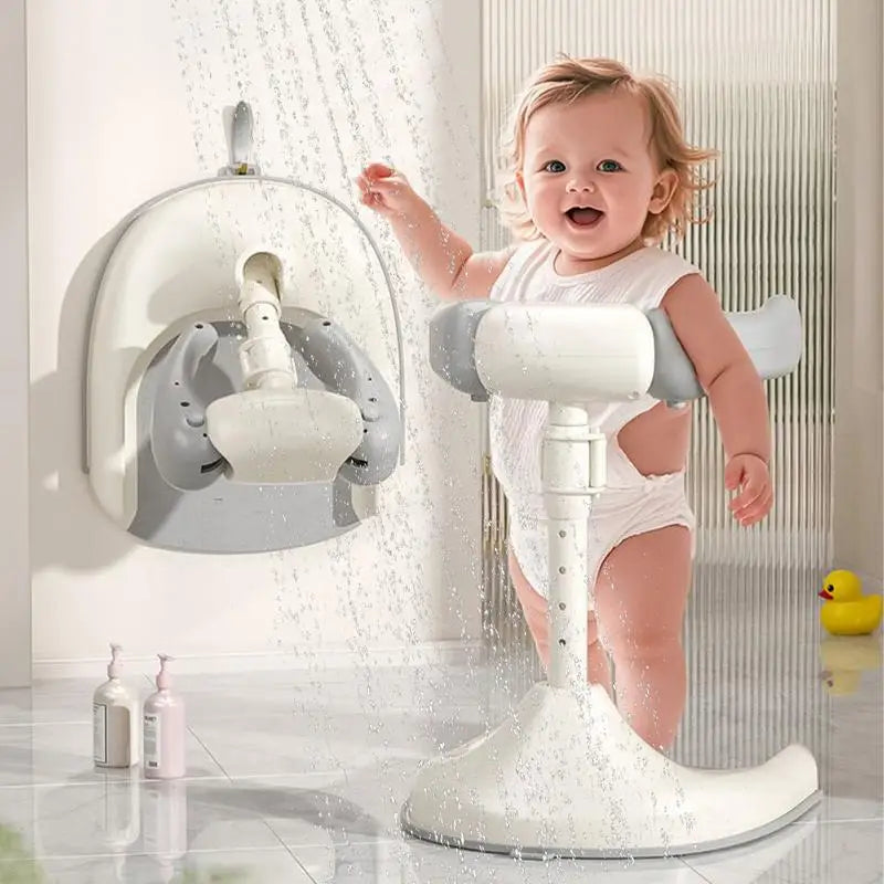 Baby Standing Bath Anti Slip Support Foldable Infant Stand Adjustable
