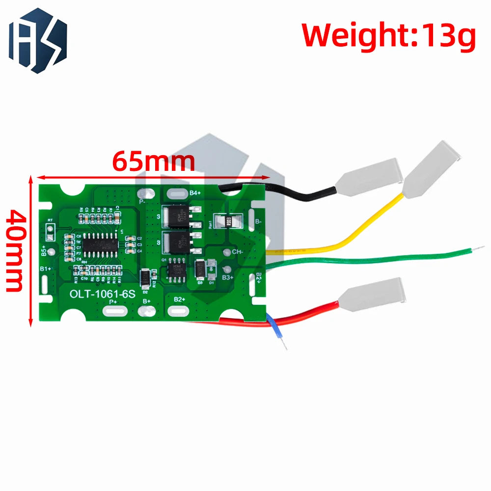 6S 25V 2MOS 30A BMS Direct Insert Electric Tools Lithium Battery Charging Module Hand drill, electric wrench, hand grinder Zpaxo