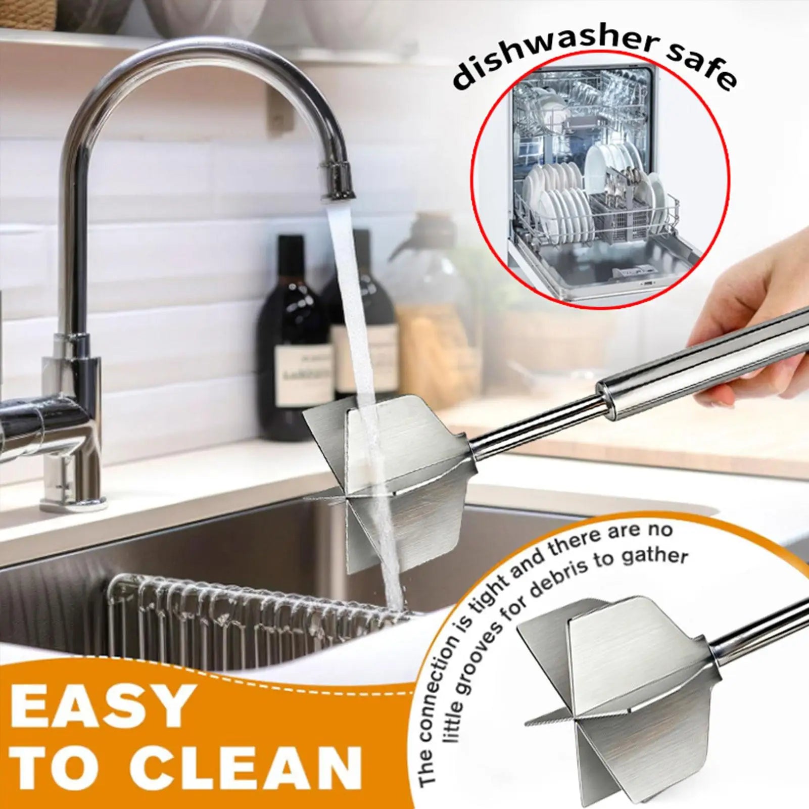 Meat Masher Stainless Steel Smasher Tool Hamburger Chopper for Kitchen Home Cooking Meal Prep Grilling Barbecue Camping Picnic Zpaxo