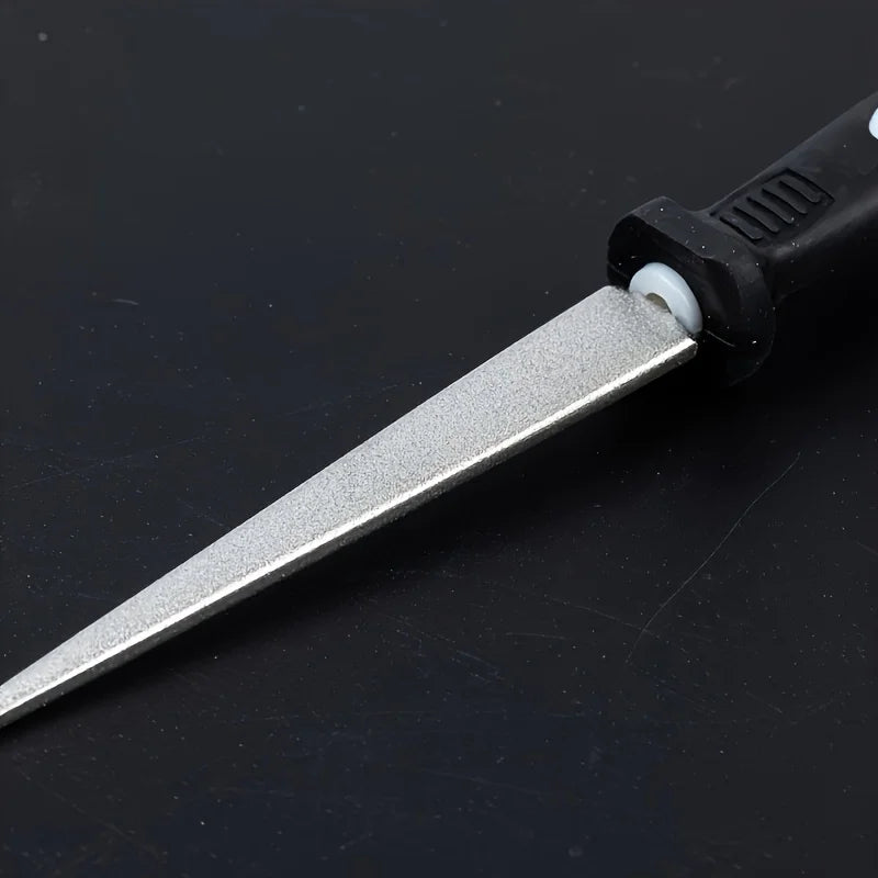 Double-Sided Diamond Knife Sharpening Stone – Flat & Curved Knife Sharpening Stone Zpaxo