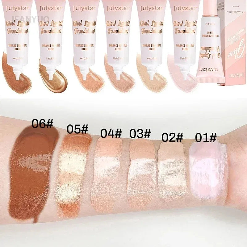 Liquid Pearlescent Foundation Moisturizing Coverage Concealer 3D