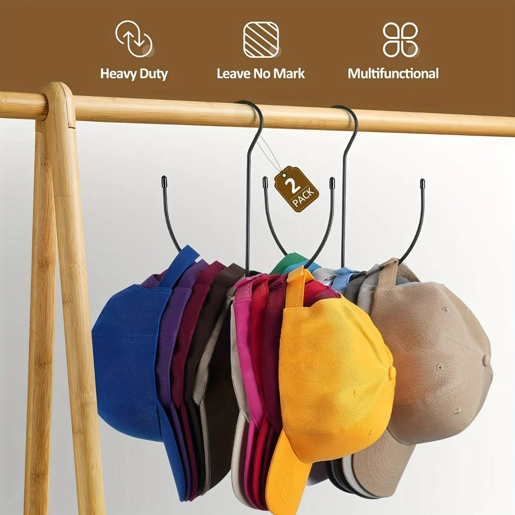 1pc Durable Stainless Steel Hat Rack - Holds 20+ Caps, Space-Saving Design, Easy Install for Closet & Door Zpaxo