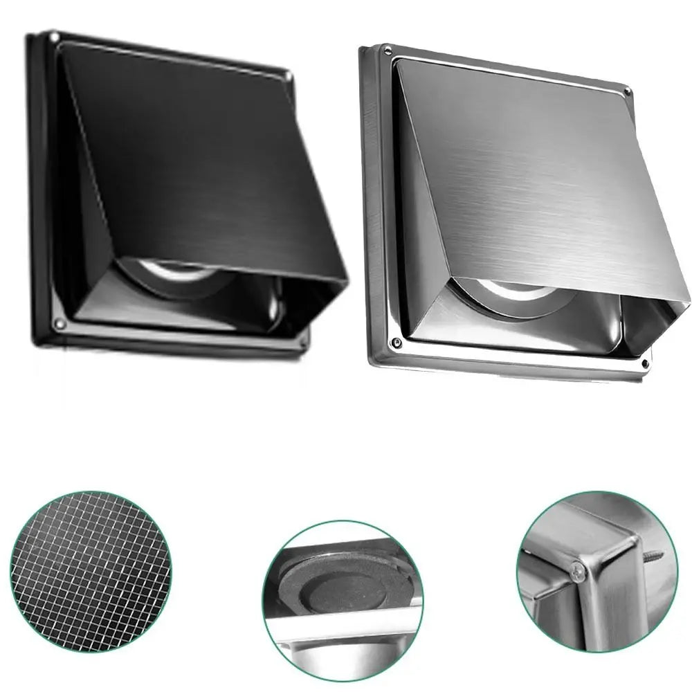 Square Stainless Steel Air Vent Cover 4" 5" 6" – Extract Valve Air Vent Cover Zpaxo