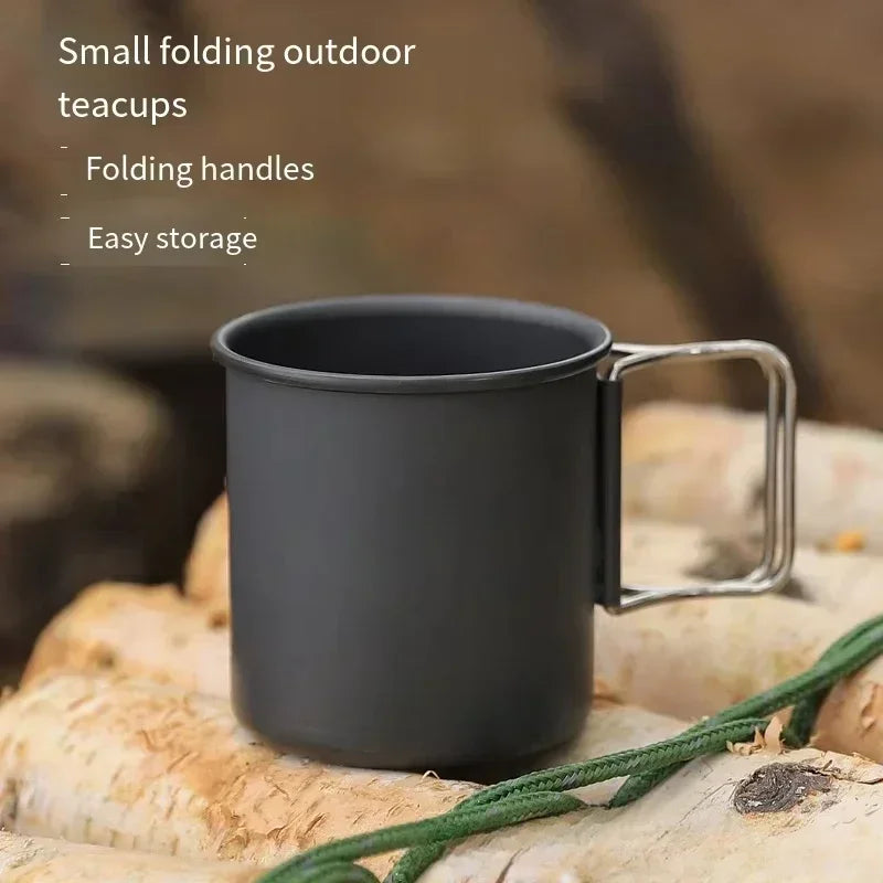 Hot 300ML Camping Mug Aluminium Alloy Folding Cup Hike Mug Ultra-Light Camping Travel Water Cup Outdoor Camping Cookware taza Zpaxo