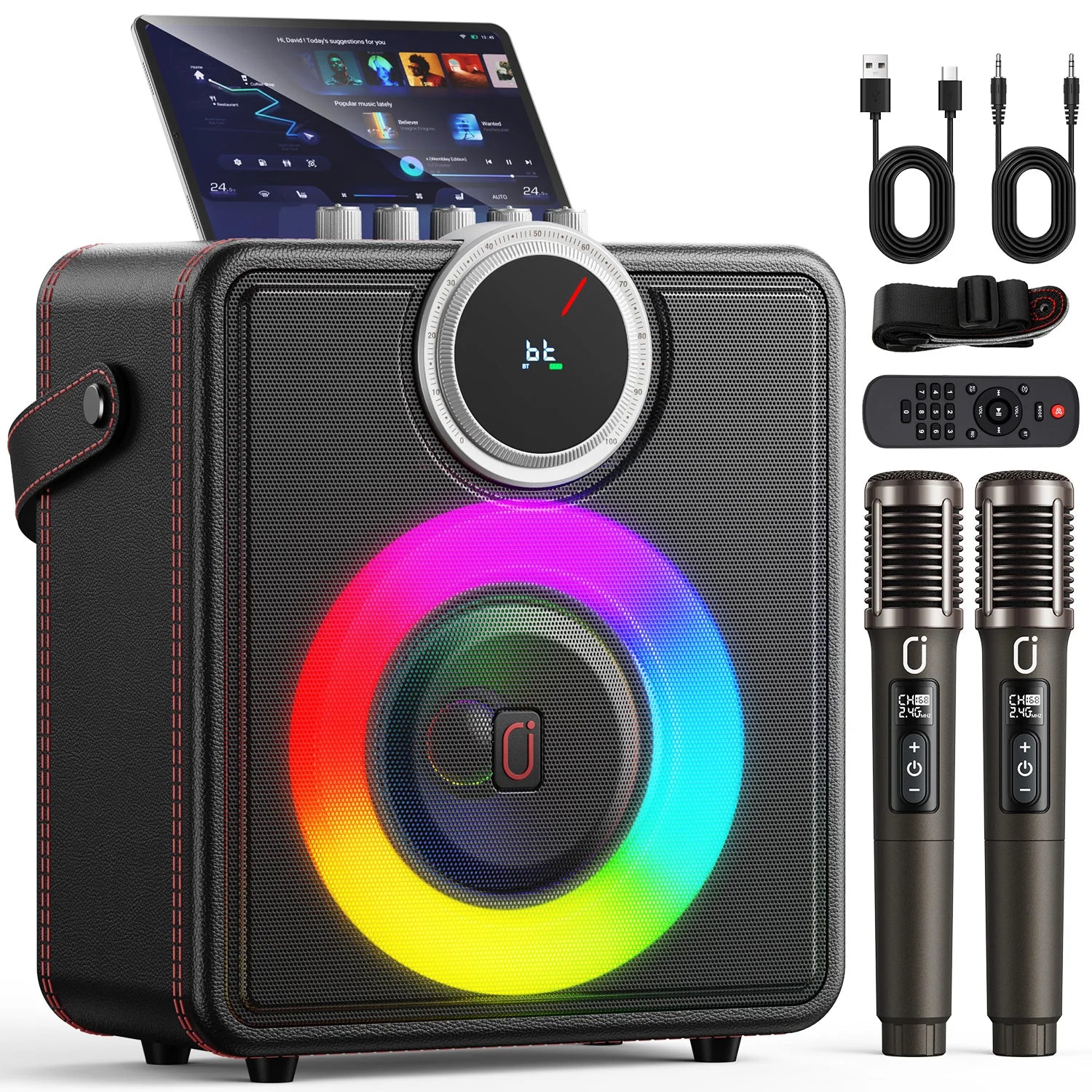 T50-T Karaoke Machine Portable Bluetooth Speaker 2 Wireless
