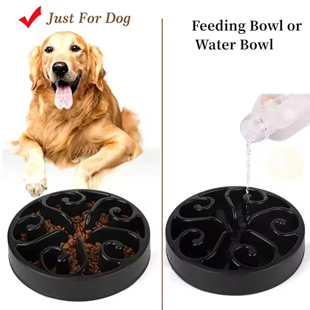 Pet Dog Slow Feeder Bowl Fun Non Slip Anti-gulping Slower Food Zpaxo