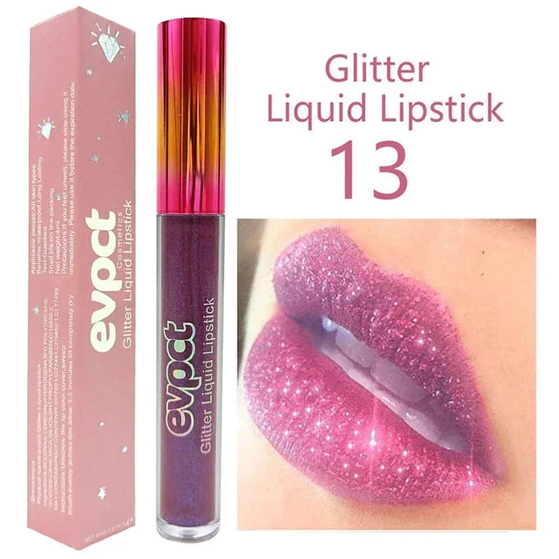 15 Colors Glitter Glossy Makeup Liquid Lipstick Professional Matte Zpaxo