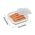 Bacon Microwave Tray Non-Sticky Kitchen Gadgets Bacon Cooker for Microwave Oven for Pizza Meat Hot Dogs Sausage Tacos Meal Prep Zpaxo White