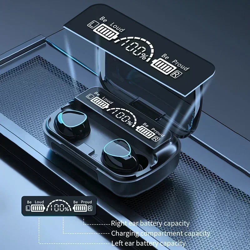 Bluetooth Headset M10 Hands-free LED Dispay Hifi Stereo Music
