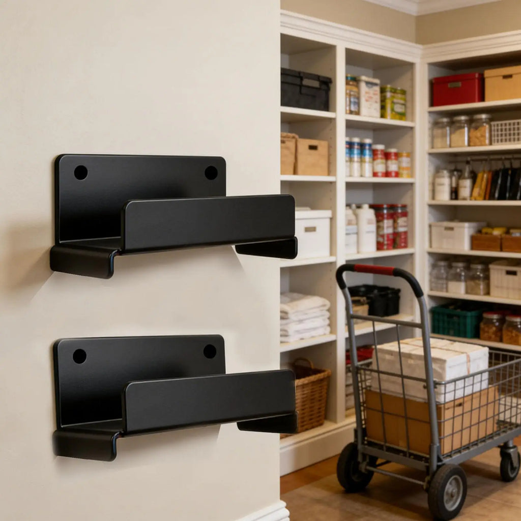 Ladder Holder Space Saving Steel Organizer Storage Hooks Garage