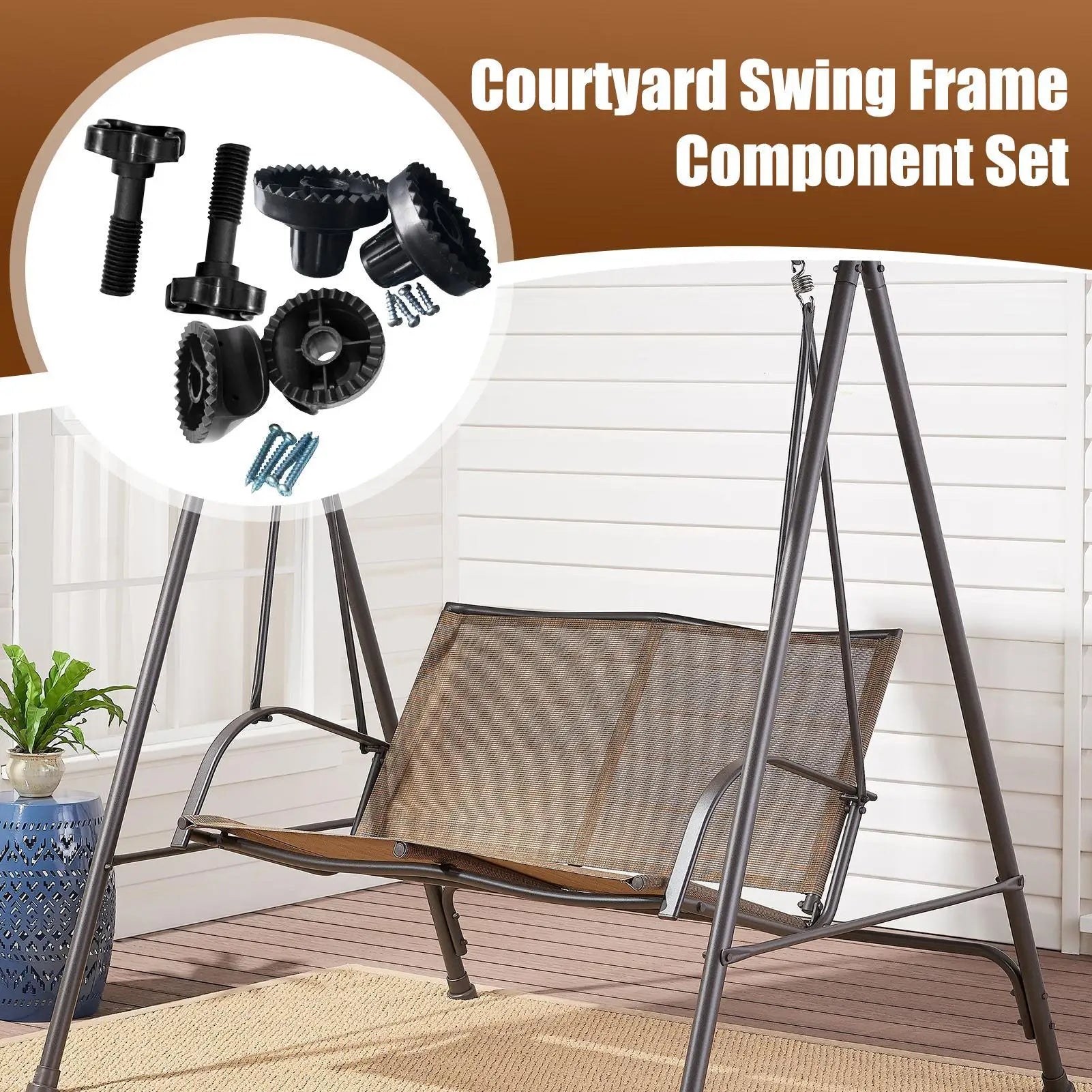Wear-resistant Canopy Fittings Patio Swing Parts Rustproof Outdoor