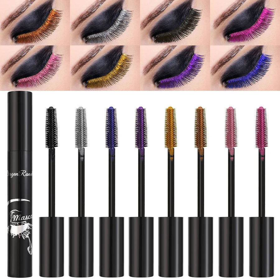 Colorful Mascara, Long-Lasting, Waterproof, Non-Smudged, Lightweight, Smooth, Easy to Color, Thick, Slender, Thick and Lengthening Zpaxo