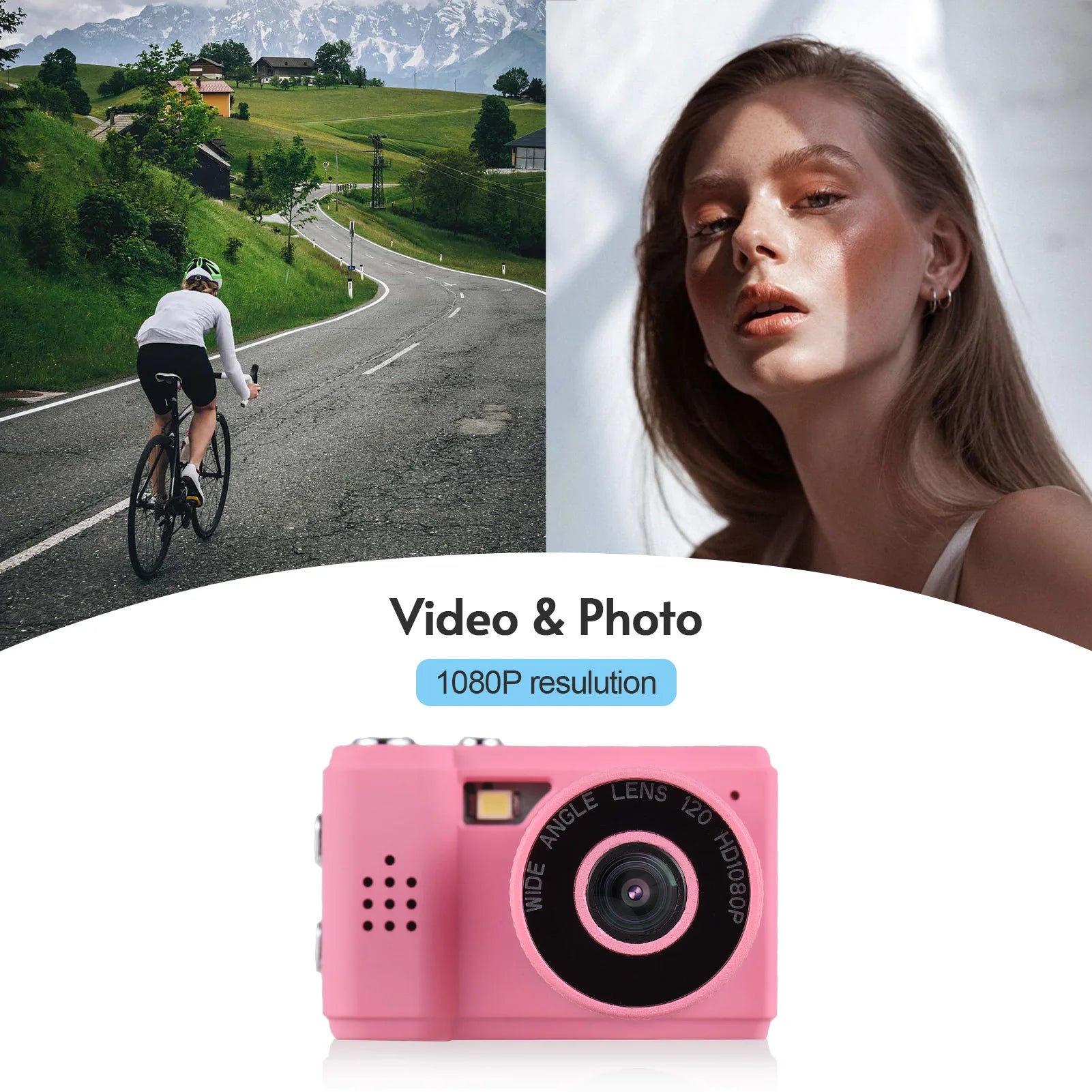 Digital Video Camera 1080P Camcorder Built-in Battery LCD Screen