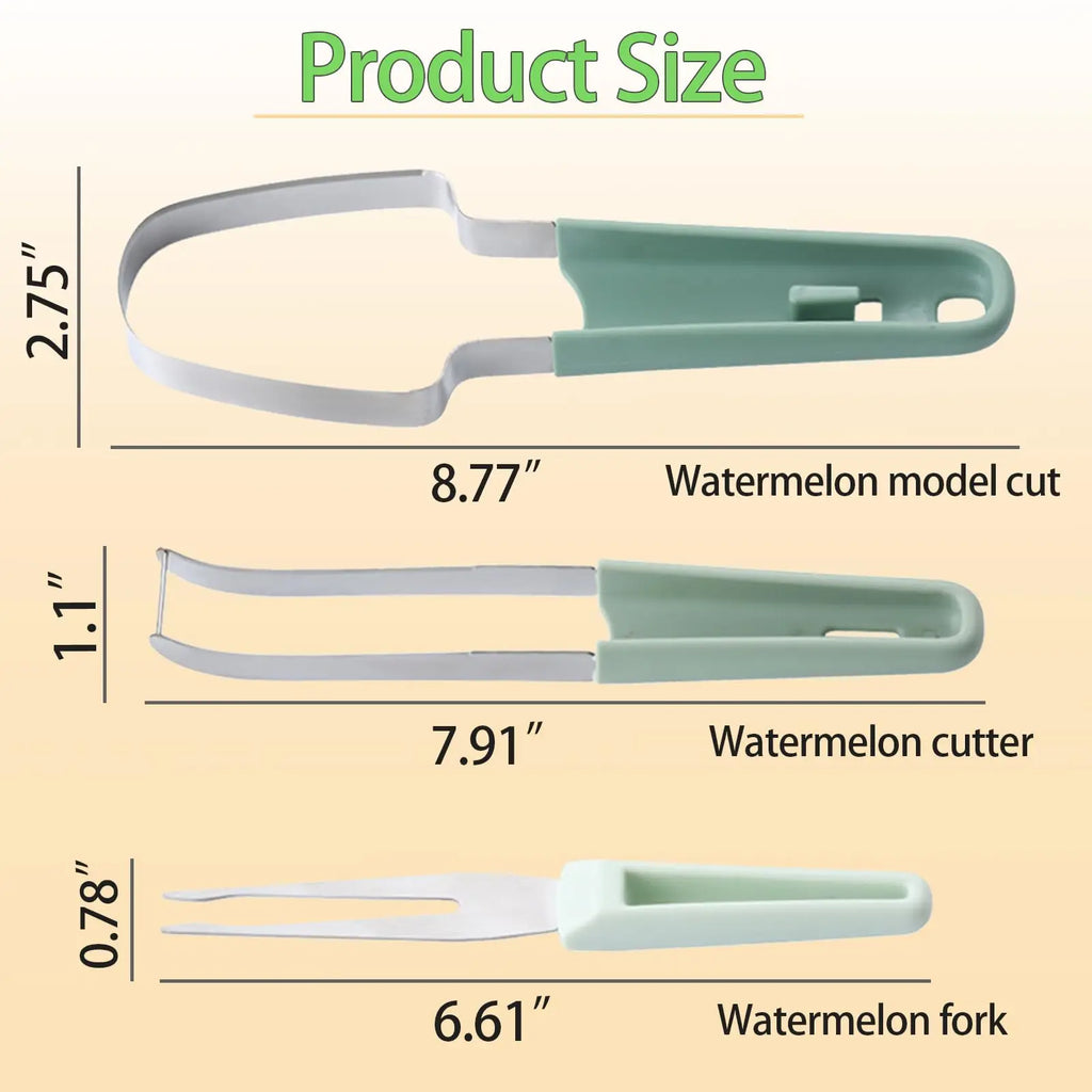 1 Watermelon Fork Slicer Cutter Stainless Steel Fruit Cutting Tool Zpaxo