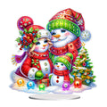 Acrylic Christmas Gingerbread Man Table Top Diamond Painting Ornament Kits Rhinestones Desktop Ornaments for Home Office Decor Zpaxo Snowman 3