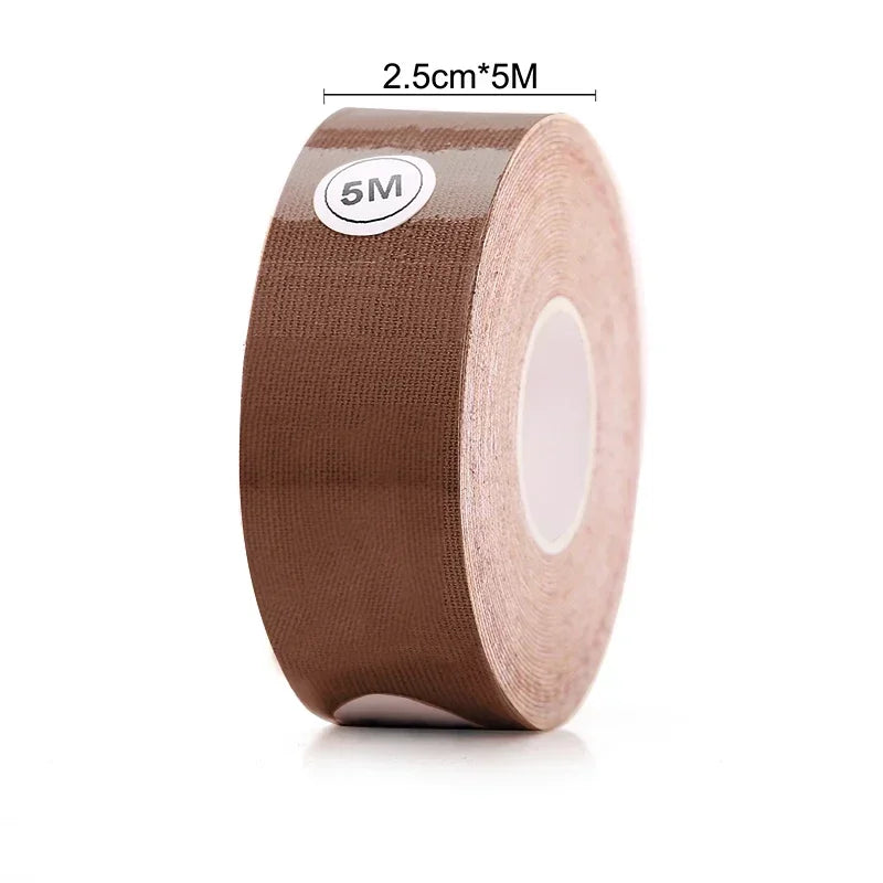 1 Roll 5M Women Breast Nipple Covers Push Up Bra Body Invisible Lift Zpaxo One Size coffee 2.5cm