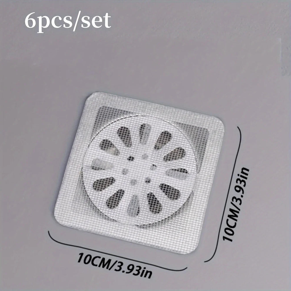 Disposable Shower Drain Hair Catcher Mesh Covers Floor Sink Strainer