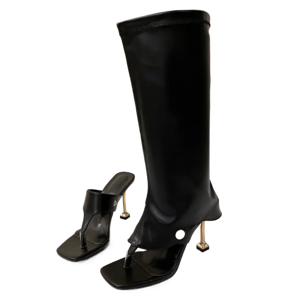 2026 Toe-clip Cool Boots Women Stiletto High-heeled Long-leg Pants