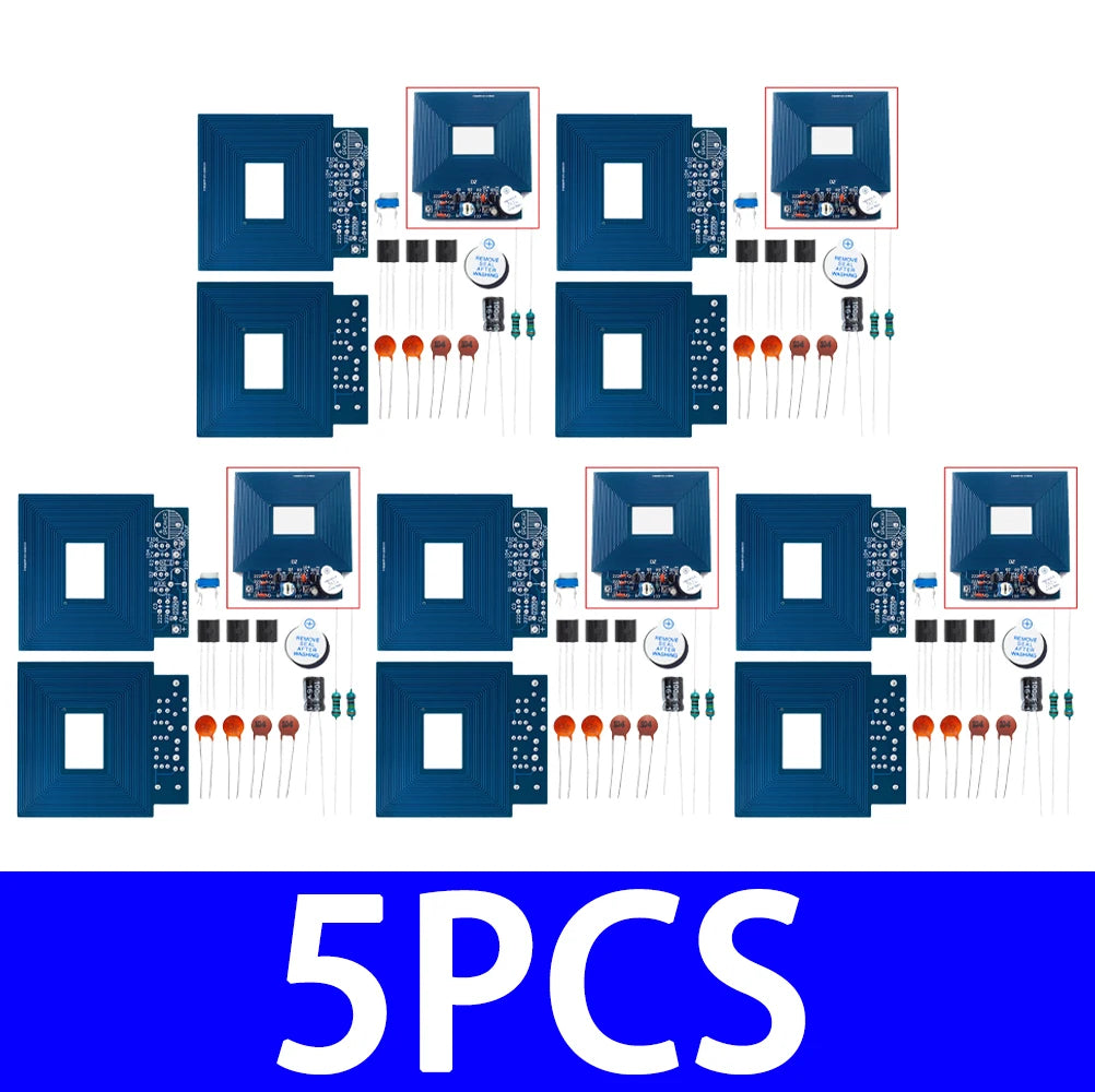 Unassembled Metal Detector Kit – 3V-5V DC Sensor Board (PCB, Buzzer, Capacitor Included) Zpaxo 5pcs