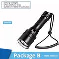 ESMARTER IP68 Diving Flashlight – 1600 Lumen LED, 100m Waterproof Diving Flashlight Zpaxo 8773 PackageB-2600mA L2-LED-Brighter Fixed Focus